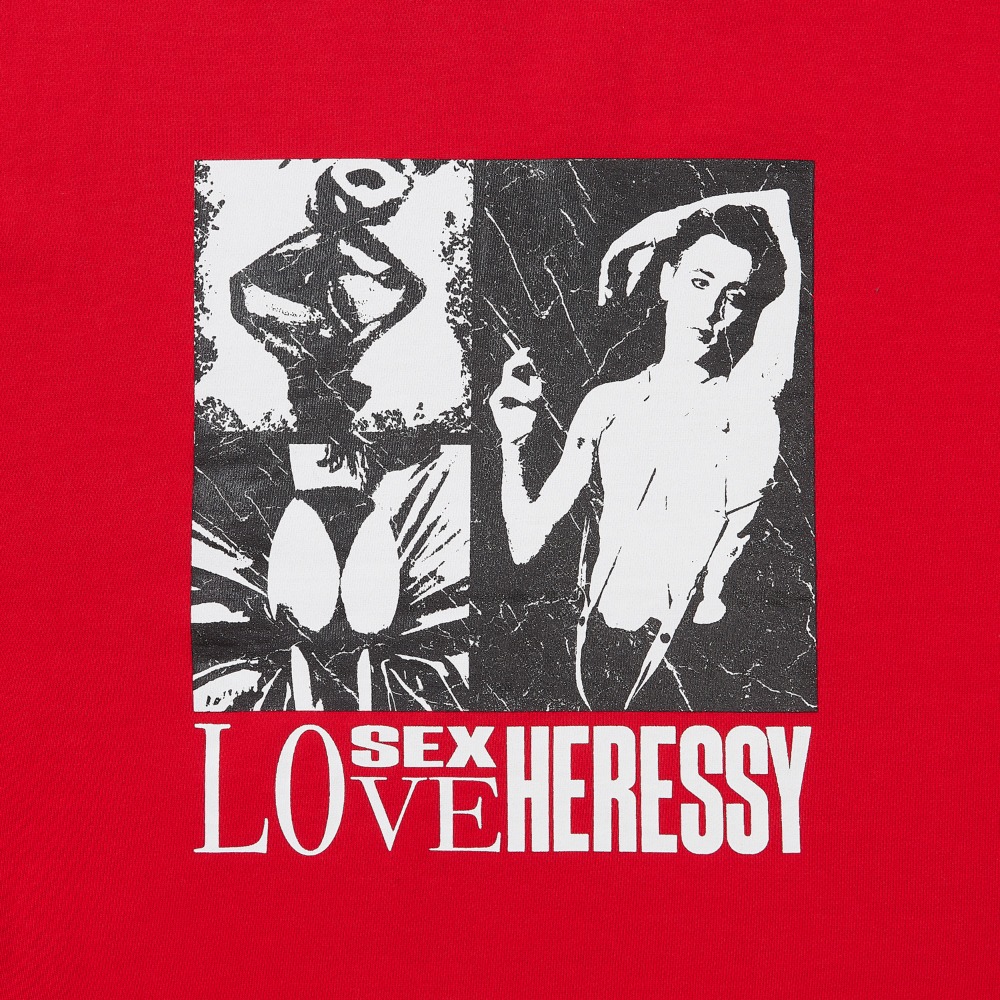 LOVE,SEX,HERESSY Crewneck RED