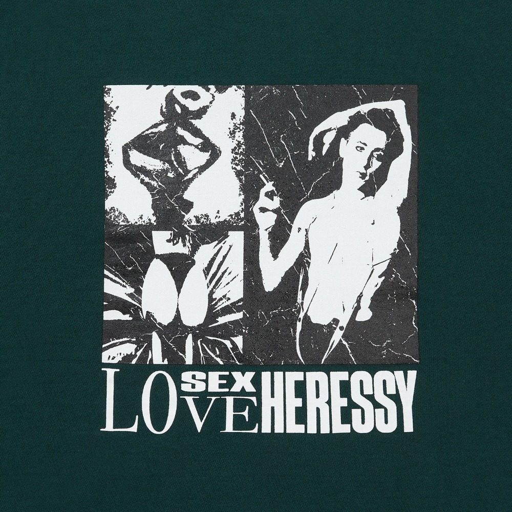 LOVE,SEX,HERESSY Crewneck GREEN